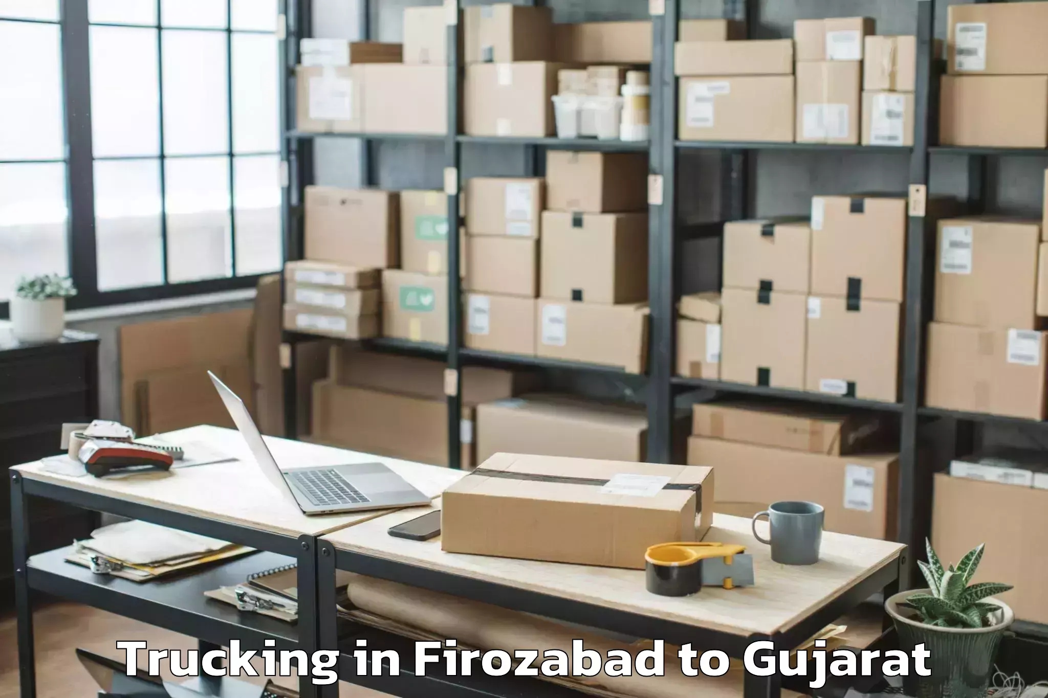 Expert Firozabad to Abdasa Trucking